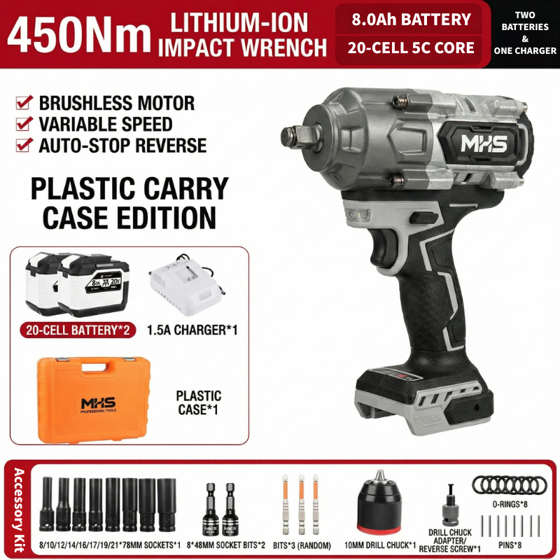 MHS Titan 450Nm Brushless Cordless Impact Wrench