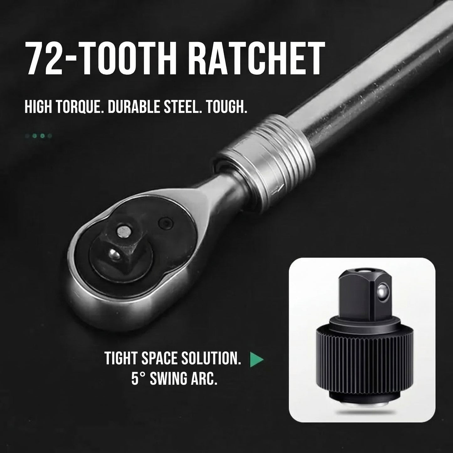 MHS 72-Tooth Extra-Long Telescopic Ratchet Wrench