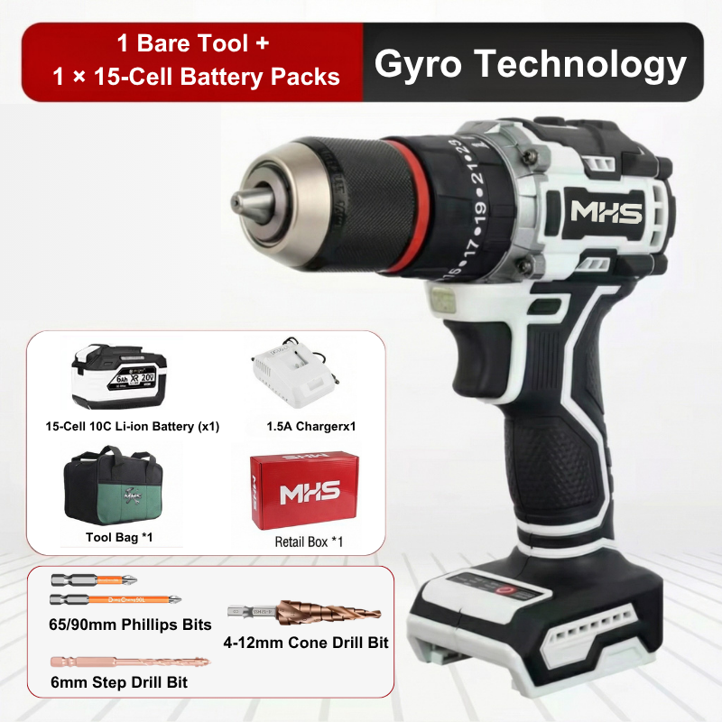 MHS 21V Brushless Cordless Drill Driver with Pulse Mode