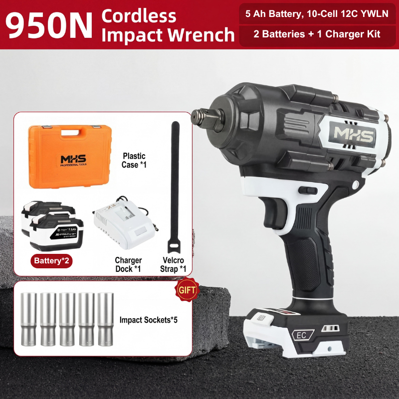 MHS 950Nm High-Torque Brushless Cordless Impact Wrench
