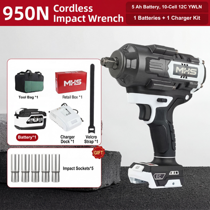 MHS 950Nm High-Torque Brushless Cordless Impact Wrench