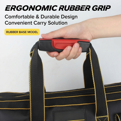 MHS Heavy-Duty Oxford Fabric Tool Bag with Rubber Base