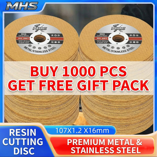 MHS Gold Metal Cutting Discs for Stainless Steel – 1000 Pack