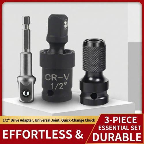 MHS Impact Wrench Extension Kit – Universal Joint + Retainer Sleeve + Extension Bar