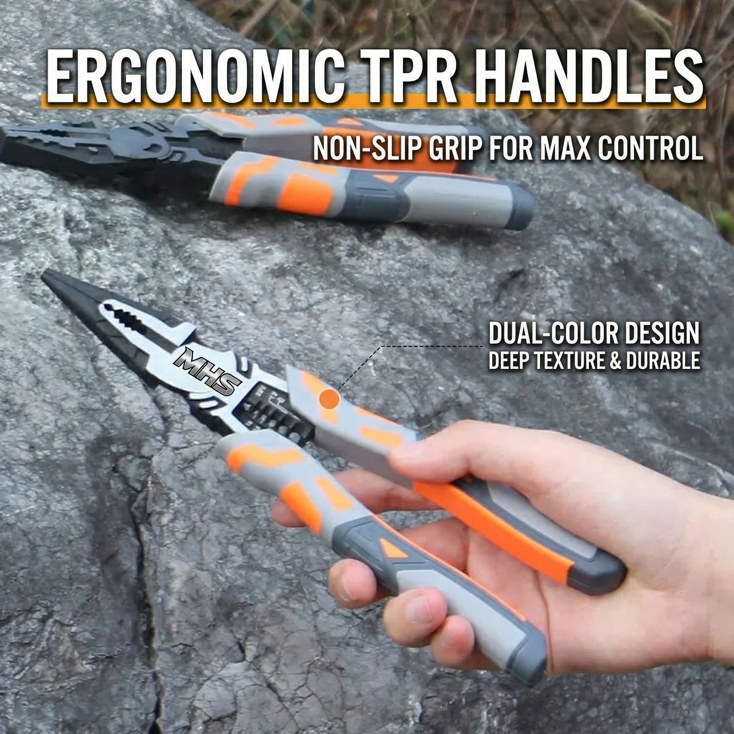 MHS 9-Inch Multi-Function Wire Stripper & Cutter Pliers