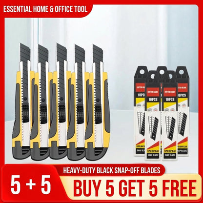MHS Utility Knife Set – 1 Knife with 2 Boxes of Blades