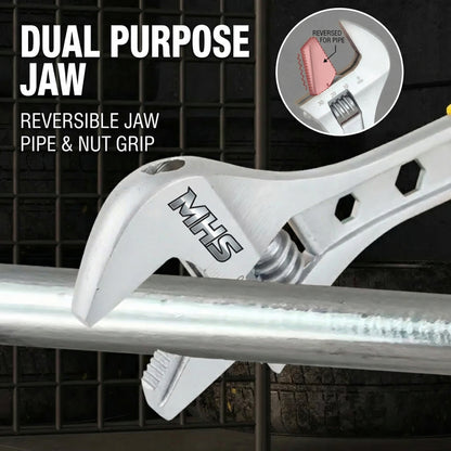 MHS 2-in-1 Pipe Wrench – 10" & 12" with Lifetime Warranty