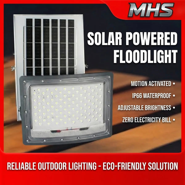 MHS Solar Powered LED Flood Light for Outdoor Use