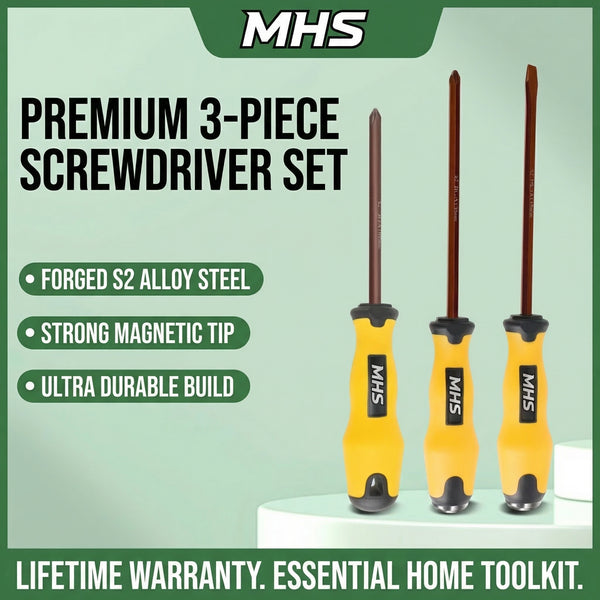 MHS 2-Piece Screwdriver Set – 6" Hammer Cap & 4" Insulated Phillips