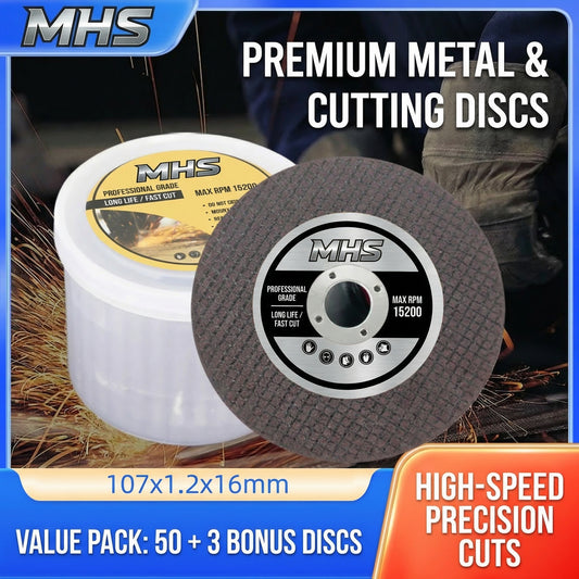 MHS Metal Cutting Discs for Angle Grinder – 50 Pack