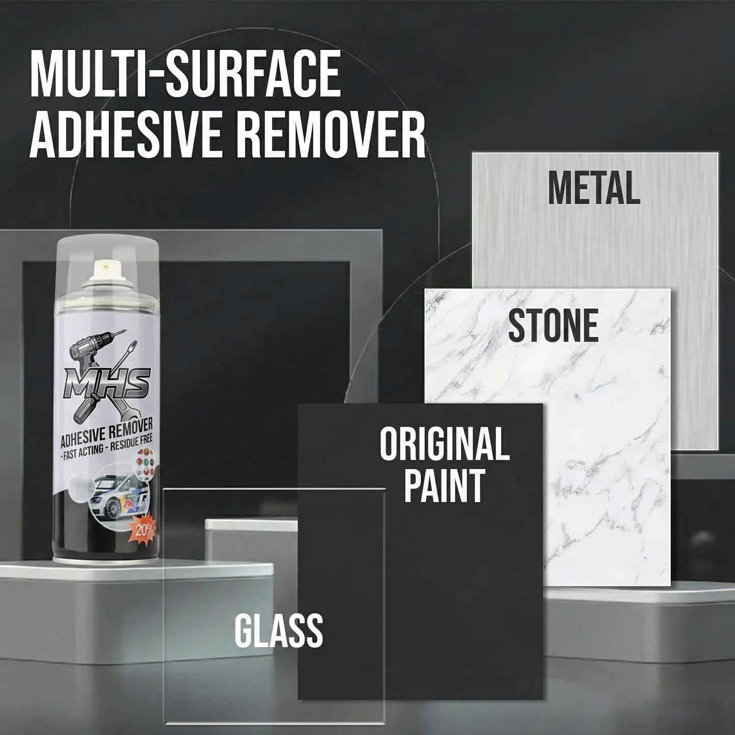 MHS Sticker & Adhesive Remover Spray – Fast Glue Residue Removal