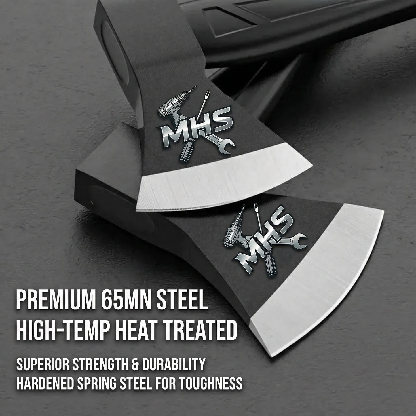 MHS 600g 65Mn Steel Wood Splitting Hatchet