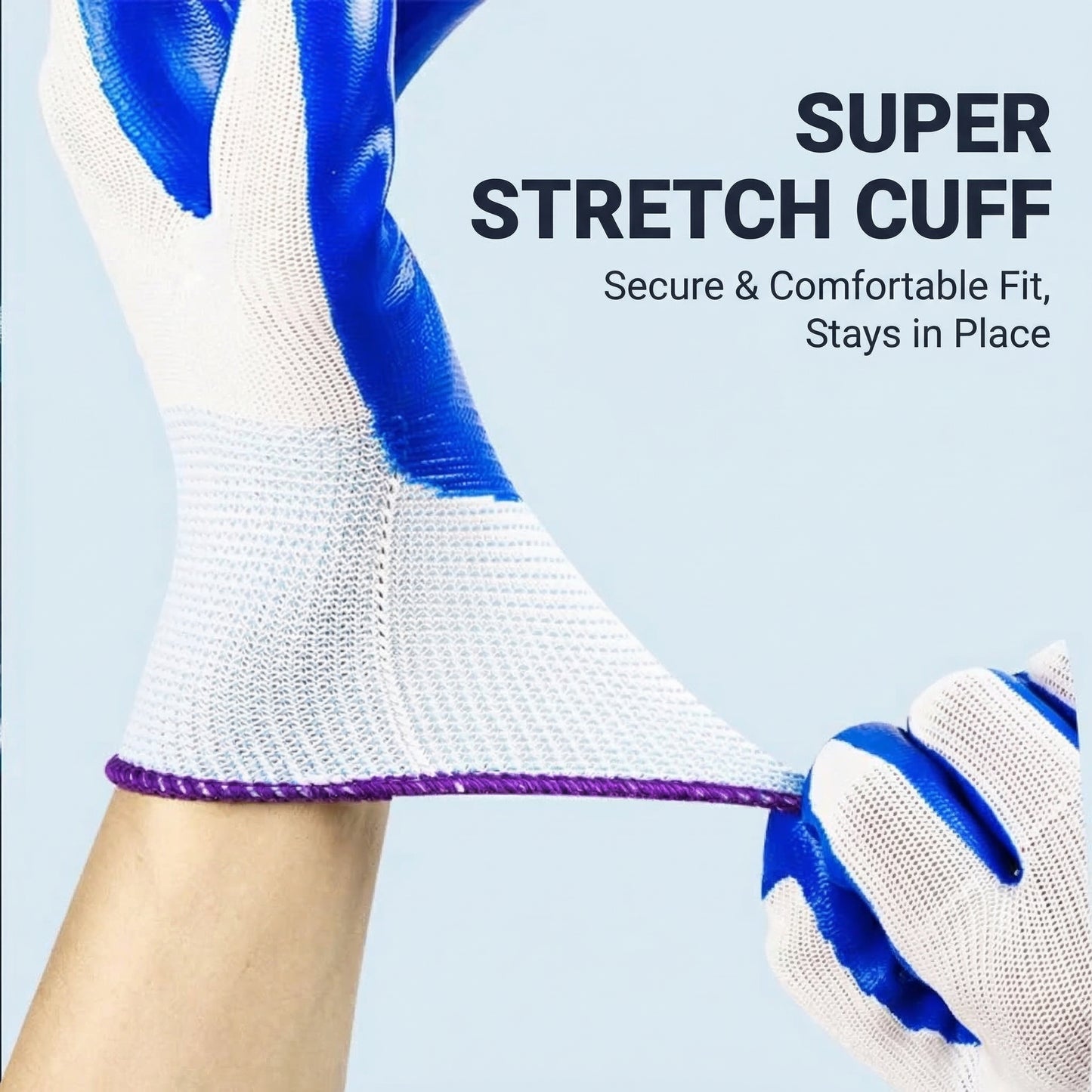 MHS 43g Heavy-Duty Nitrile Work Gloves – 10 Pairs
