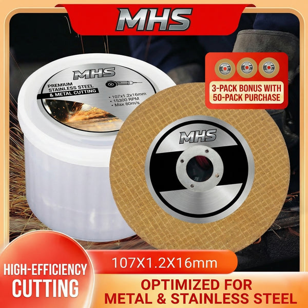 MHS Gold Metal Cutting Discs for Angle Grinder – 50 Pack