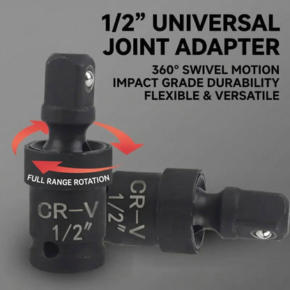 MHS Impact Wrench Extension Kit – Universal Joint + Retainer Sleeve + Extension Bar