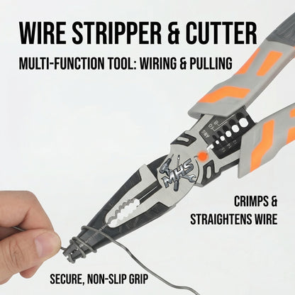 MHS 9-Inch Multi-Function Wire Stripper & Cutter Pliers
